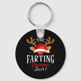Farting Christmas Deer Pjs Xmas Family Matching  Key Ring