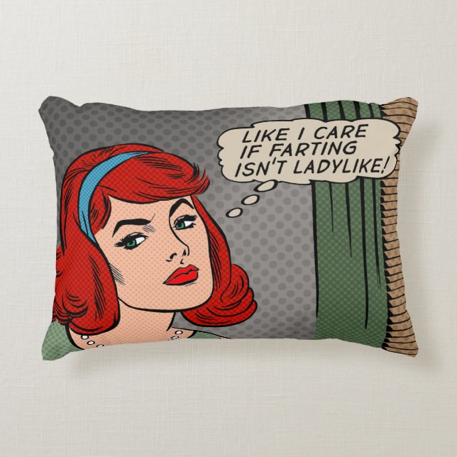 "Farting Isn't Ladylike" Accent Pillow (Front)