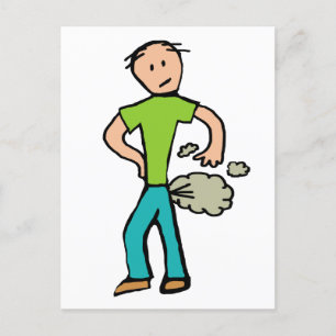 Farting Man Postcard