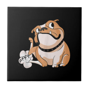 Farting Pitbull Lover Funny Bulldog Dog Mum Lover Tile