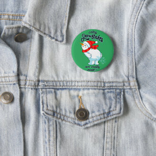 Farting Snowman How Snowflakes Are Really Made 6 Cm Round Badge