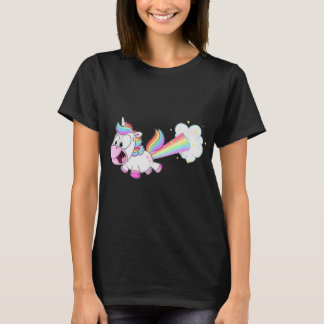 Farting Unicorn T shirt Funny Rainbow Farts