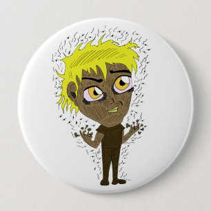 Farty Fingers  Chibi 10 Cm Round Badge