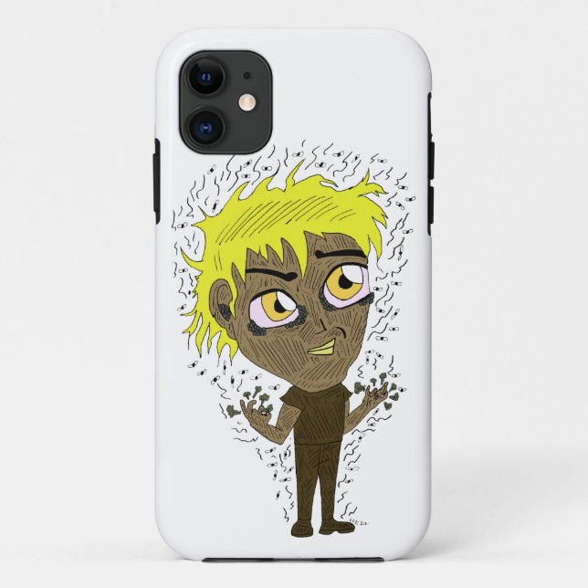 Farty Fingers  Chibi Case-Mate iPhone Case (Back)