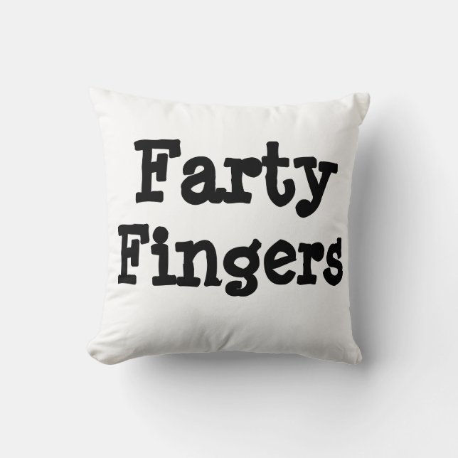 Farty Fingers Cushion (Front)
