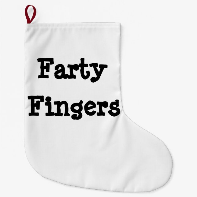 Farty Fingers Large Christmas Stocking (Front)