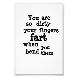 Farty Fingers  line Photo Print