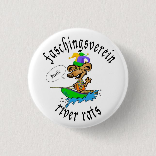 Faschingsverein River Rat 3 Cm Round Badge (Front)