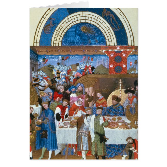 Fascimile of January: banquet scene (Front)