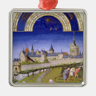 Fascimile of June: Haymaking Metal Tree Decoration