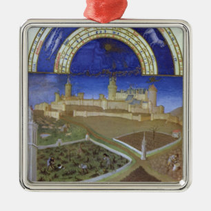 Fascimile of March: Peasants at Work Metal Tree Decoration