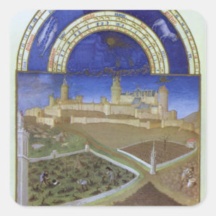 Fascimile of March: Peasants at Work Square Sticker