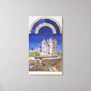 Fascimile of September: harvesting grapes Canvas Print