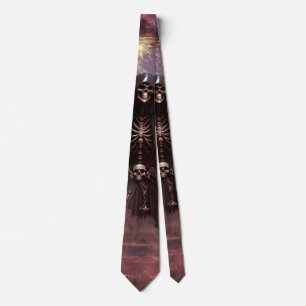 Fascinating and mystical scenario of a skeleton  tie
