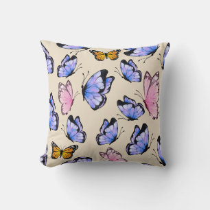 Fascinating butterfly patterns cushion