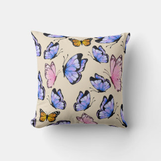 Fascinating butterfly patterns cushion