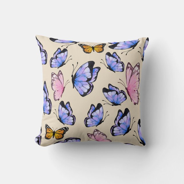 Fascinating butterfly patterns cushion (Front)
