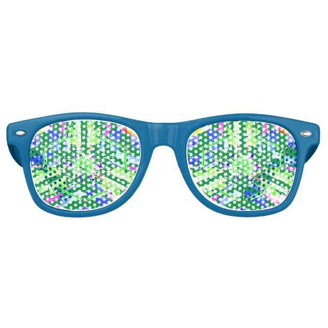 Fascinating digital art in bright colours retro sunglasses (Front)