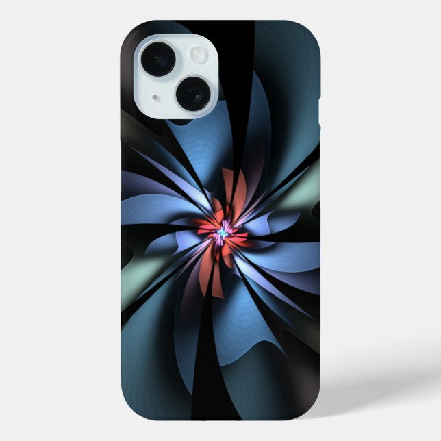 Fascination Light Blue Abstract Case-Mate iPhone Case (Back)