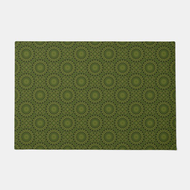 Fascination mushroom kaleidoscope doormat (Front)