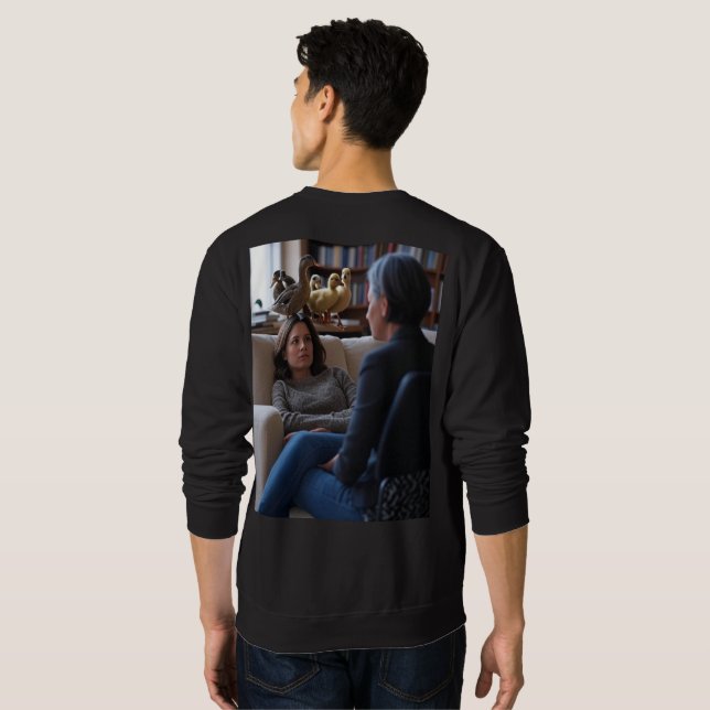 Fascination With Ducks men black sweatshirt back (Back Full)