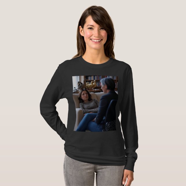 Fascination With Ducks women black long shirt (Front Full)