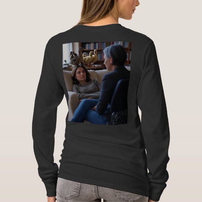 Fascination With Ducks women black long shirt bk (Back)