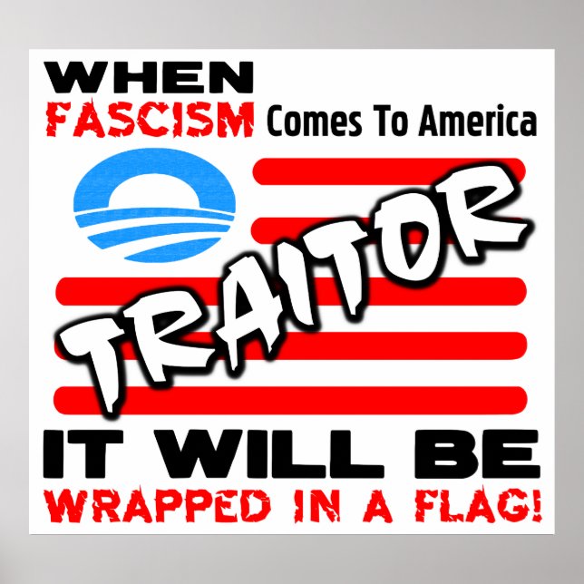 Fascism In A Flag! Poster (Front)