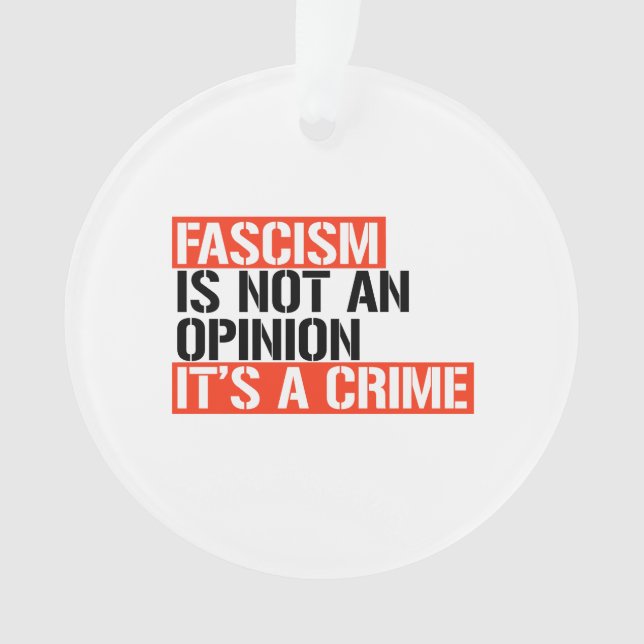 Fascism is not an opinion ornament (Front)