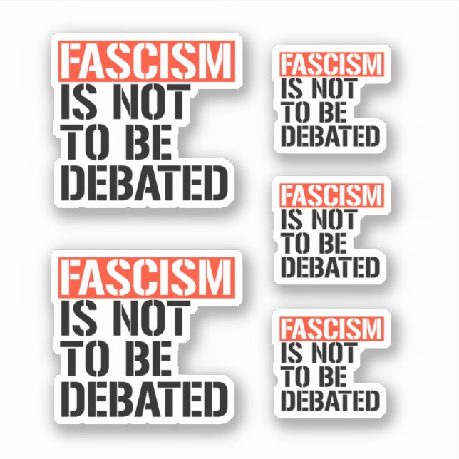 Fascism is not to be debated (Front)