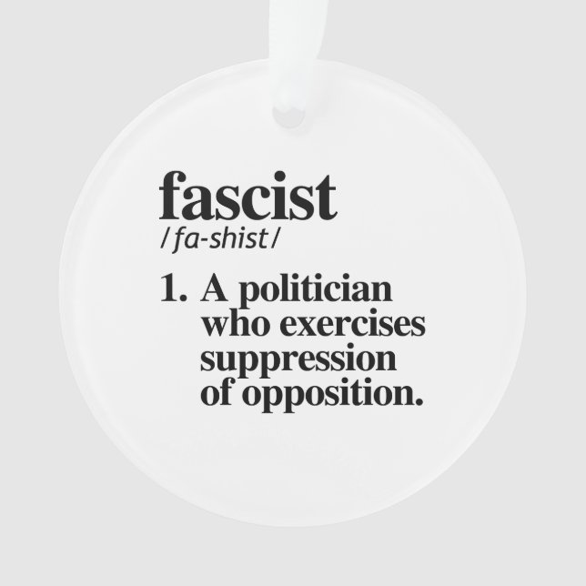 Fascist Definition Ornament (Front)