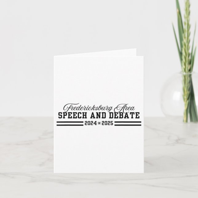 Fasd Speech And Debate 2024-2025  Card (Front)