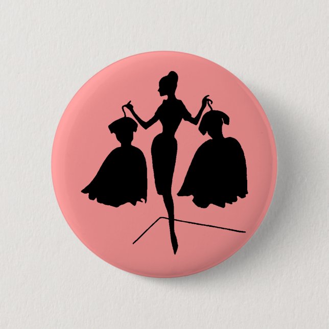 Fashiion Silhouette 6 Cm Round Badge (Front)