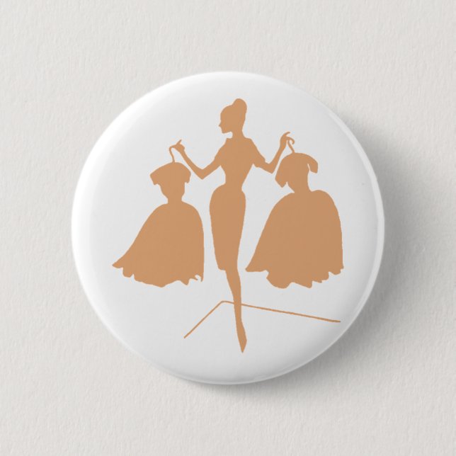 Fashiion Silhouette 6 Cm Round Badge (Front)