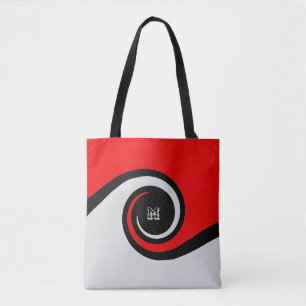 Fashion Abstract Waves Tote Bag