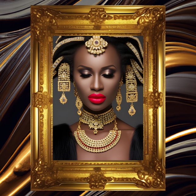 Fashion African exotic gold headpiece jewel choker Poster (Creator Uploaded)