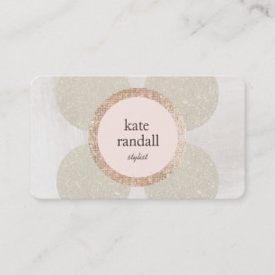 Fashion and Beauty Faux Gold Glitter and Sequins Business Card