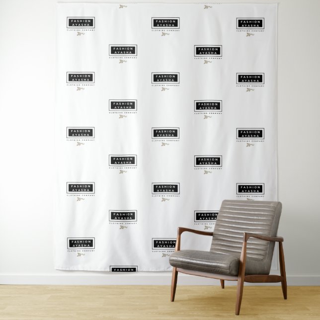 Fashion Ayasha Brand Logo White Photo Back Drop Tapestry (In Situ)