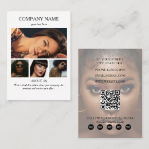 Fashion Beauty Business 5 Photos Social Media Business Card