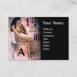 FASHION & BEAUTY OF ANTIQUE EGYPT MONOGRAM violet Business Card