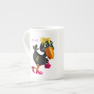 Fashion Bird Beach Towel - Fun - Custom Colours Bone China Mug