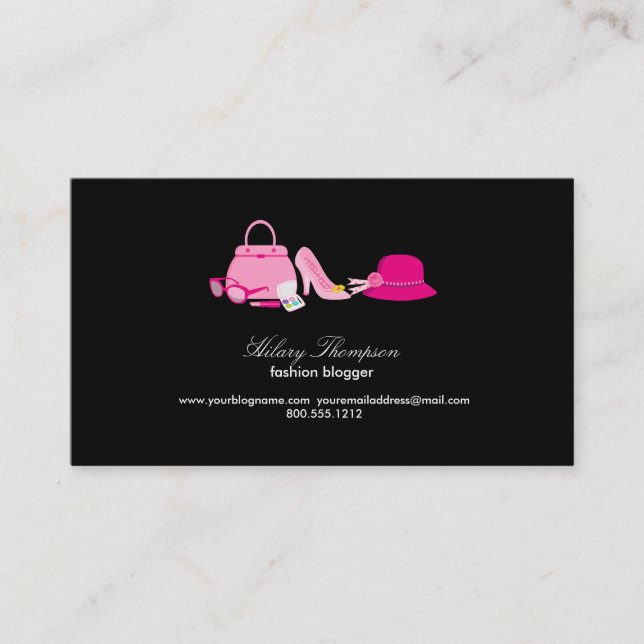 Fashion Blogger Calling Cards (Front)