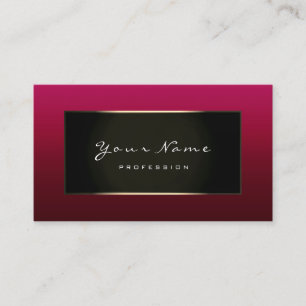 Fashion Blogger Champagne Gold Burgundy Bordeaux Business Card