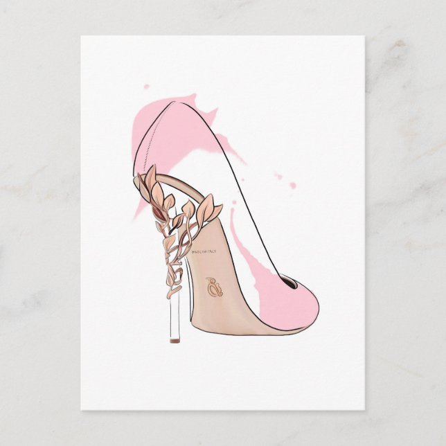 Fashion blonde hair girl postcard (Front)