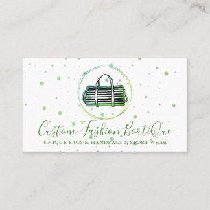 Fashion Boutique Green Store bag Business Card