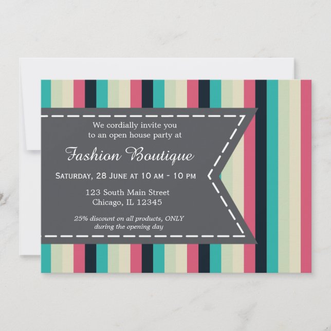 Fashion boutique invitation (Front)