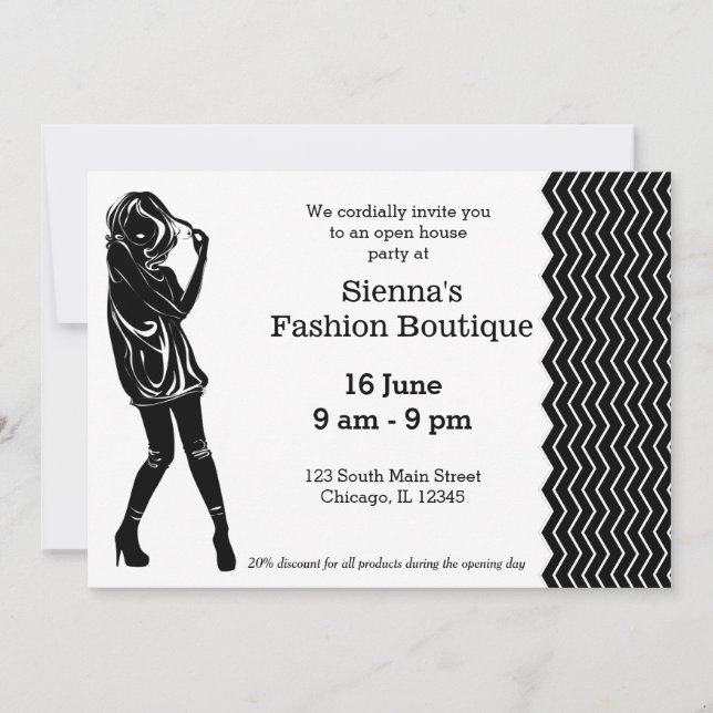Fashion Boutique Invitation (Front)