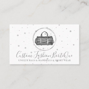 Fashion Boutique Silver Tote Wallet striped bag Business Card