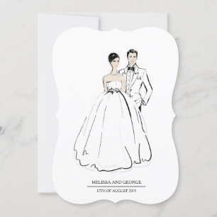 Fashion Bride and Groom Invitation