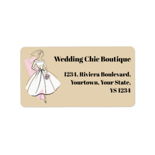Fashion Bride Neutral address label
